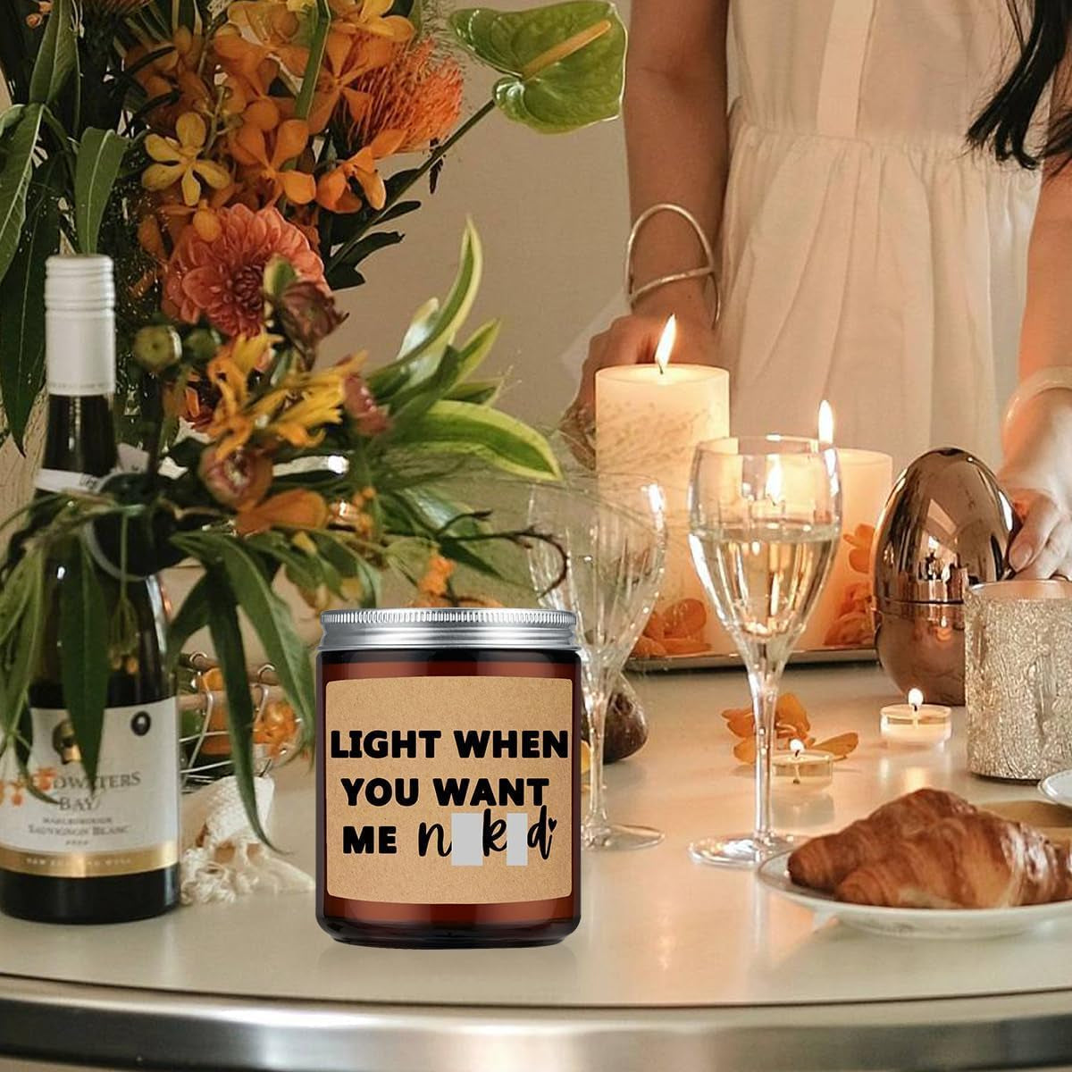 Anniversary Valentines Day Gifts for Her, Him, Funny Wedding Gift for Men, Women, Boyfriend, Girlfriend, Husband, Wife, Birthday, Christmas Gifts, Lavender Scented Candle