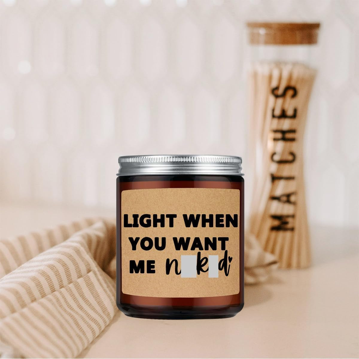 Anniversary Valentines Day Gifts for Her, Him, Funny Wedding Gift for Men, Women, Boyfriend, Girlfriend, Husband, Wife, Birthday, Christmas Gifts, Lavender Scented Candle